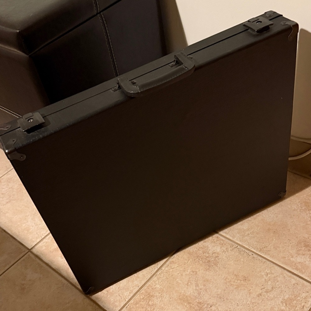 Sleek Black Art Portfolio Briefcase